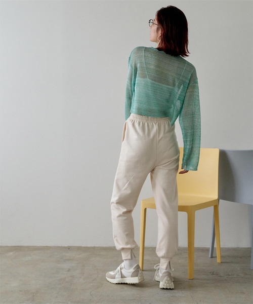 miette(ミエット)の「グラデーションシアーショートニット(ニット/セーター・レディース・パープル/オレンジ/グリーン・FREE)」の14枚目の写真