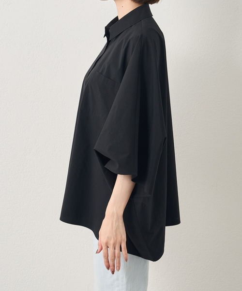 russet（ラシット）の「ポンチョシャツ(KS-066)（シャツ/ブラウス・レディース・サックスブルー/ブラック/ホワイト・FREE）」の11枚目の写真