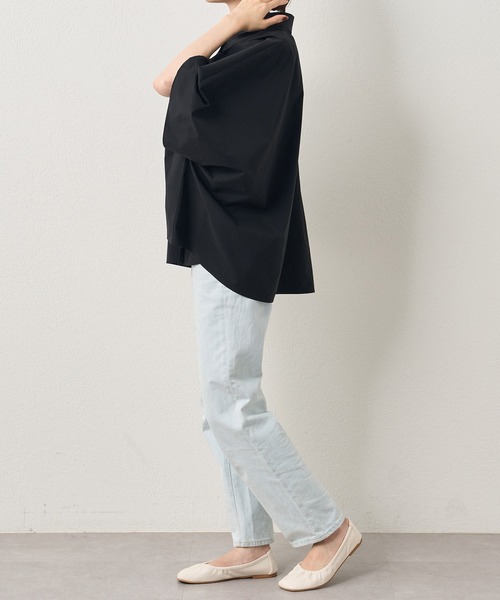 russet（ラシット）の「ポンチョシャツ(KS-066)（シャツ/ブラウス・レディース・サックスブルー/ブラック/ホワイト・FREE）」の13枚目の写真