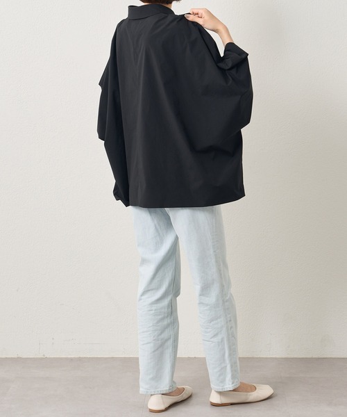 russet（ラシット）の「ポンチョシャツ(KS-066)（シャツ/ブラウス・レディース・サックスブルー/ブラック/ホワイト・FREE）」の14枚目の写真