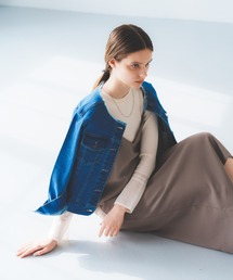 YECCA VECCA | ノーカラーストレッチGジャン(デニムジャケット)