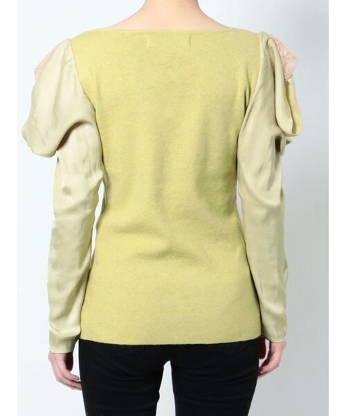 LAGUNAMOON（ラグナムーン）の「ドレープレイヤードスリーブニットプルオーバー（ニット/セーター・レディース・ブラック/ベージュ/ライトグリーン・FREE）」の16枚目の写真