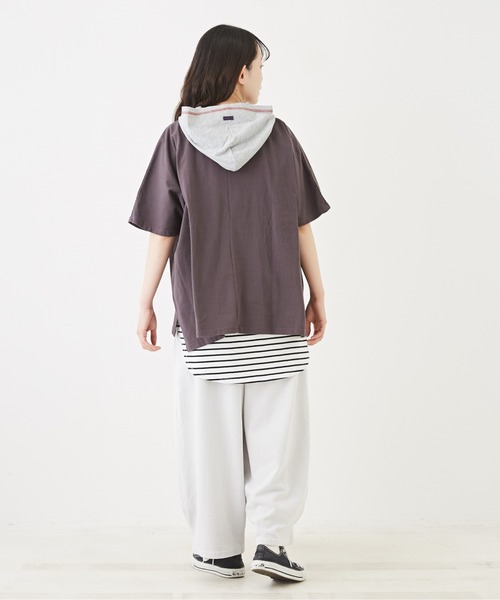 CUBE SUGAR（キューブシュガー）の「WEB限定裏毛ピグメントバイオスウェットパンツ（スウェットパンツ・レディース・スミクロ/ピンク/ブルー/カーキ/グレイッシュベージュ・M）」の16枚目の写真