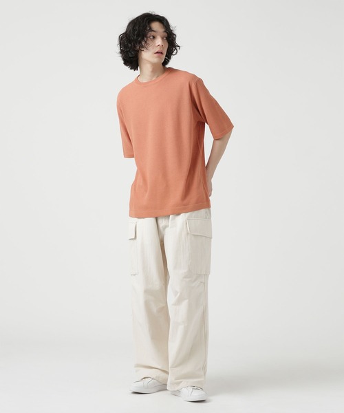 NANO universe（ナノユニバース）の「LB.03/クールタッチリネンイージーカーゴパンツ（カーゴパンツ・メンズ・アイボリー/ブラック・L/S/M）」の19枚目の写真