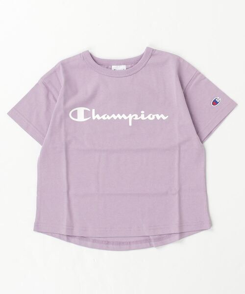 Champion（チャンピオン）の「チャンピオン  チャンピオン リラックスフィットロゴTシャツ_Champion RELAX FIT T-SHIRT（Tシャツ/カットソー・キッズ・オフホワイト/ネイビー/ブラック/ラベンダー/ベージュ/サックスブルー・120cm/150cm/160cm/130cm/110cm/140cm）」の6枚目の写真