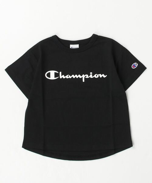 Champion（チャンピオン）の「チャンピオン  チャンピオン リラックスフィットロゴTシャツ_Champion RELAX FIT T-SHIRT（Tシャツ/カットソー・キッズ・オフホワイト/ネイビー/ブラック/ラベンダー/ベージュ/サックスブルー・120cm/150cm/160cm/130cm/110cm/140cm）」の3枚目の写真