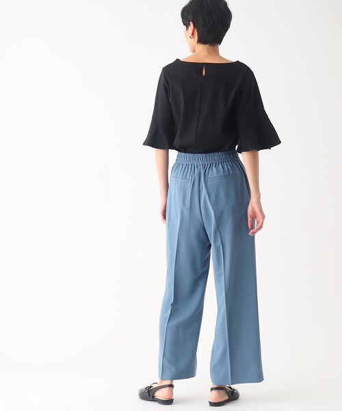 OPAQUE.CLIP（オペークドットクリップ）の「◆シルク調スーピマコットン フレアスリーブカットソー【洗濯機洗い可】（Tシャツ/カットソー・レディース・ブラウン系その他5/ホワイト系/ライトブルー/サンドベージュ/ブラック・40/38/42/36）」の10枚目の写真