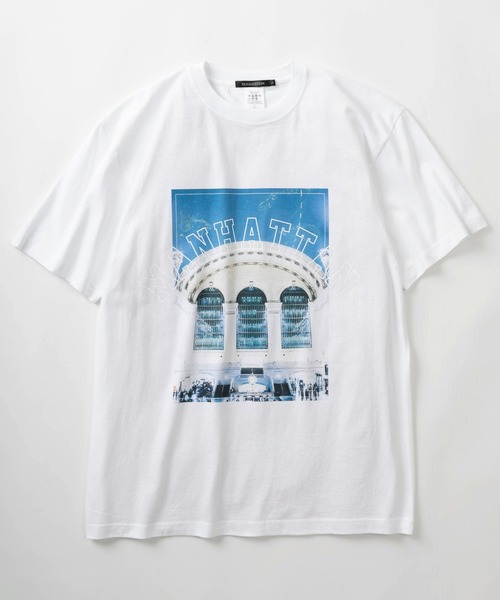 make a ray!(メイク ア レイ!)の「【別注】ストリートフォト NEW YORK/BROOKLYN/MANHATTAN プリントTシャツ/半袖T/ビッグシルエット(Tシャツ/カットソー・メンズ・オフホワイト/ホワイト/ライトホワイト・M/L)」の4枚目の写真