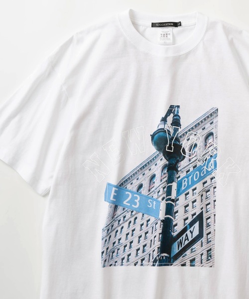 make a ray!(メイク ア レイ!)の「【別注】ストリートフォト NEW YORK/BROOKLYN/MANHATTAN プリントTシャツ/半袖T/ビッグシルエット(Tシャツ/カットソー・メンズ・オフホワイト/ホワイト/ライトホワイト・M/L)」の10枚目の写真