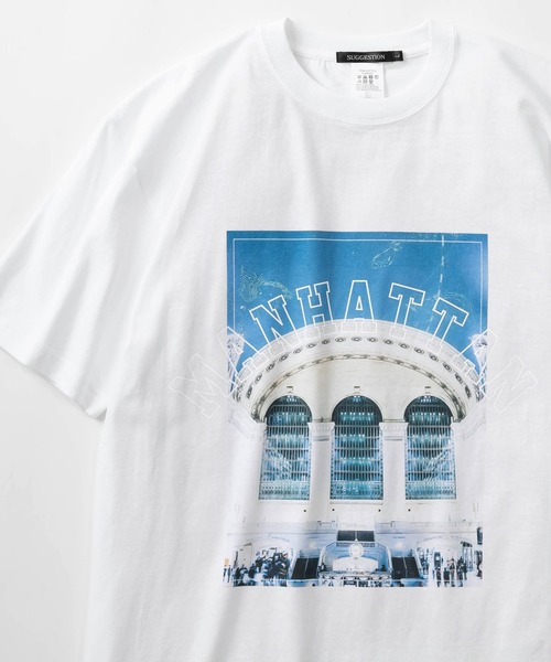 make a ray!(メイク ア レイ!)の「【別注】ストリートフォト NEW YORK/BROOKLYN/MANHATTAN プリントTシャツ/半袖T/ビッグシルエット(Tシャツ/カットソー・メンズ・オフホワイト/ホワイト/ライトホワイト・M/L)」の14枚目の写真
