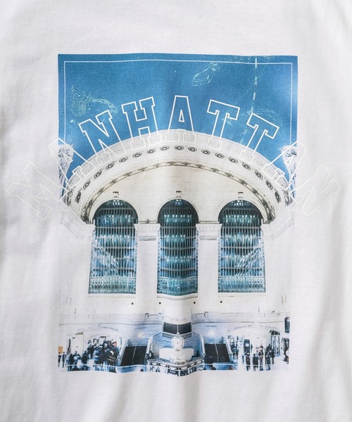 make a ray!(メイク ア レイ!)の「【別注】ストリートフォト NEW YORK/BROOKLYN/MANHATTAN プリントTシャツ/半袖T/ビッグシルエット(Tシャツ/カットソー・メンズ・オフホワイト/ホワイト/ライトホワイト・M/L)」の15枚目の写真