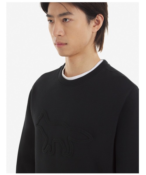 a*】様 【MAISON KITSUNE】Contour Foxスウェット黒XL Maison Kitsune（メゾンキツネ）の「CONTOUR FOX PATCH REGULAR