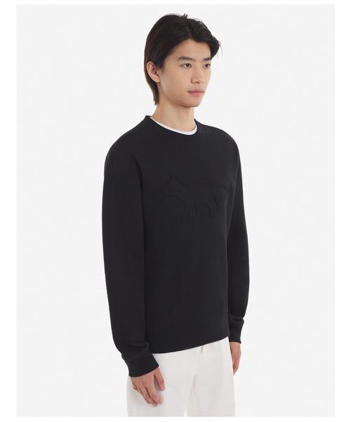 a*】様 【MAISON KITSUNE】Contour Foxスウェット黒XL Maison Kitsune（メゾンキツネ）の「CONTOUR FOX PATCH REGULAR