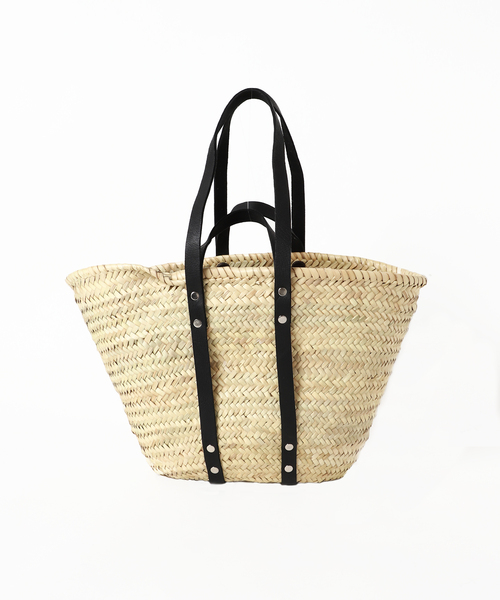 FRAMeWORK（フレームワーク）の「【AFRICAN SQUARE/アフリカンスクエア】別注タザカゴBAG M（かごバッグ・レディース・ブラック・FREE）」の5枚目の写真