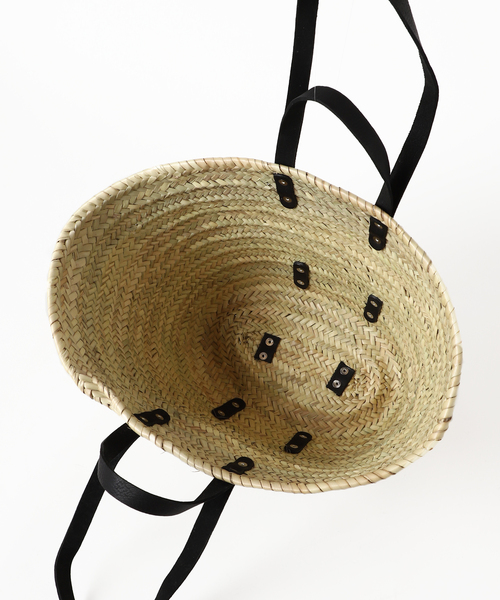 FRAMeWORK（フレームワーク）の「【AFRICAN SQUARE/アフリカンスクエア】別注タザカゴBAG M（かごバッグ・レディース・ブラック・FREE）」の9枚目の写真