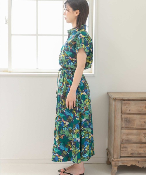 PREFERIR(プレフェリール)の「プリント マキシ アロハシャツ ロングワンピース(シャツワンピース・レディース・ネイビー/ホワイト・MEDIUM/SMALL/LARGE)」の16枚目の写真