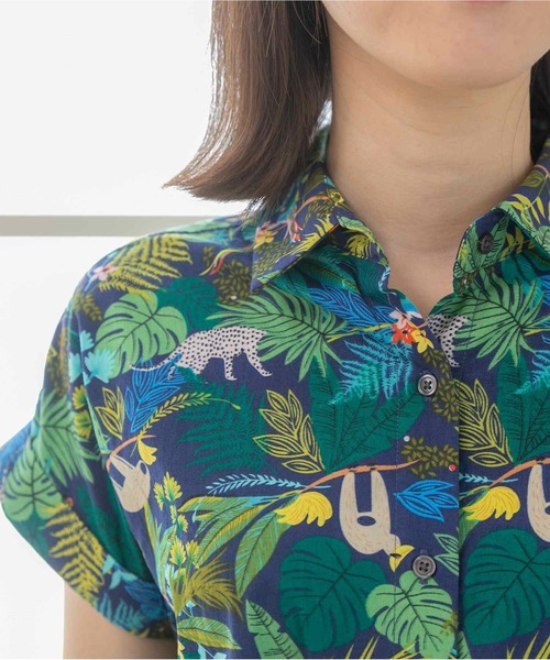 PREFERIR（プレフェリール）の「プリント マキシ アロハシャツ ロング