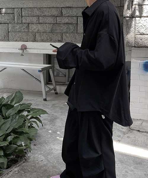 HOLY IN CODE（ホーリーインコード）の「[3rdSpring × HOLY IN CODE] オリジナルロゴ刺繍ワンポイントシンプルシャツ（シャツ/ブラウス・メンズ・ブラック/スカイブルー/ホワイト・FREE）」の7枚目の写真