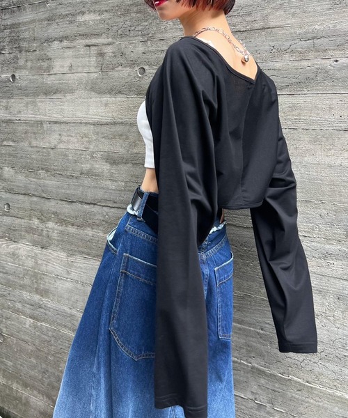 PAGEBOY（ページボーイ）の「ユルカットショートボレロ（カーディガン/ボレロ・レディース・オフホワイト/グレー/オレンジ系その他/ブラック・FREE）」の18枚目の写真