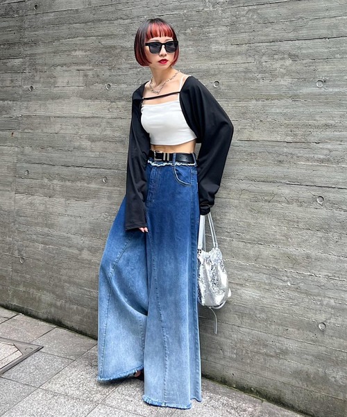 PAGEBOY（ページボーイ）の「ユルカットショートボレロ（カーディガン/ボレロ・レディース・オフホワイト/グレー/オレンジ系その他/ブラック・FREE）」の19枚目の写真