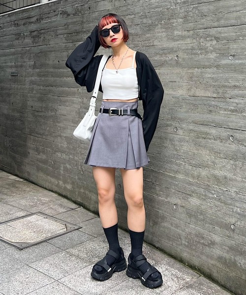 PAGEBOY（ページボーイ）の「ユルカットショートボレロ（カーディガン/ボレロ・レディース・オフホワイト/グレー/オレンジ系その他/ブラック・FREE）」の22枚目の写真