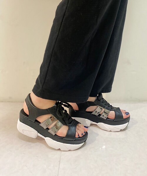 cs T&P（シーエスティーアンドピー）の「厚底スポサン（サンダル・レディース・ホワイト系9/ブラック/ホワイト・LL/S/M/L）」の18枚目の写真