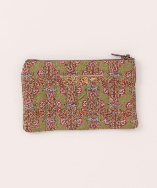 チャイハネ（チャイハネ）の「【チャイハネ】エンブロイミニポーチ（ポーチ・レディース・グレー/ピンク/ブラウン/ベージュ/イエロー/グリーン・FREE）」の5枚目の写真