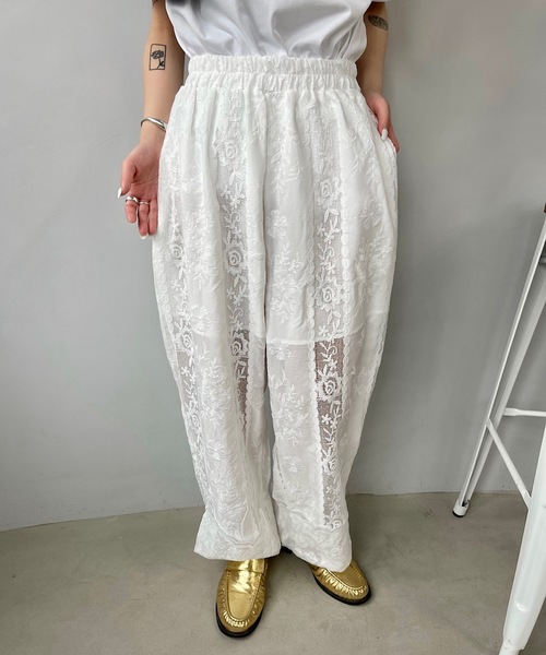 SANSeLF（サンセルフ）の「レースワイドパンツ【SANSeLF】sanw23s038（その他パンツ・レディース・ホワイト・FREE）」の15枚目の写真