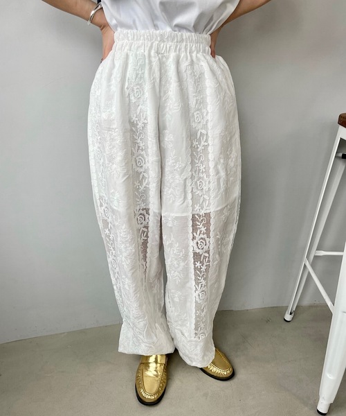 SANSeLF（サンセルフ）の「レースワイドパンツ【SANSeLF】sanw23s038（その他パンツ・レディース・ホワイト・FREE）」の16枚目の写真
