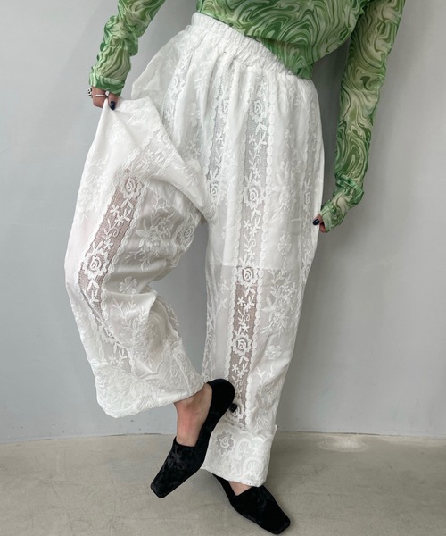 SANSeLF（サンセルフ）の「レースワイドパンツ【SANSeLF】sanw23s038（その他パンツ・レディース・ホワイト・FREE）」の19枚目の写真