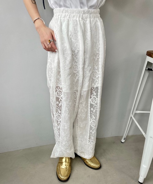 SANSeLF（サンセルフ）の「レースワイドパンツ【SANSeLF】sanw23s038（その他パンツ・レディース・ホワイト・FREE）」の20枚目の写真