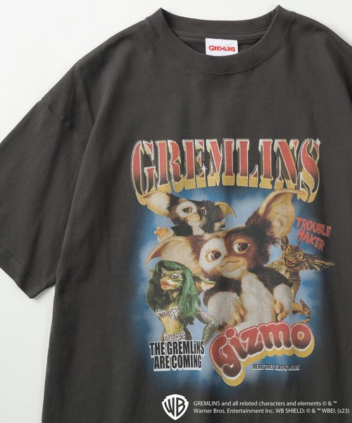 make a ray!（メイク ア レイ！）の「【GREMLINS/グレムリン】ヴィンテージライク ポスターテイスト ギズモプリント 半袖Tシャツ（Tシャツ/カットソー・レディース・チャコールグレー/グリーン/ホワイト・M/XL/L）」の2枚目の写真