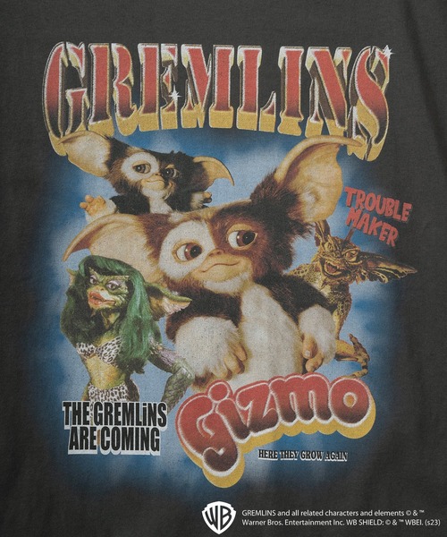 make a ray!（メイク ア レイ！）の「【GREMLINS/グレムリン】ヴィンテージライク ポスターテイスト ギズモプリント 半袖Tシャツ（Tシャツ/カットソー・レディース・チャコールグレー/グリーン/ホワイト・M/XL/L）」の7枚目の写真