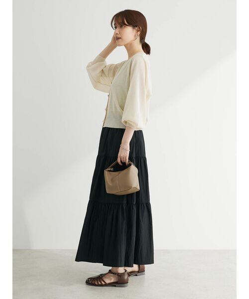 ELENCARE DUE(エレンカーレデュエ)の「・ELENCARE DUE ナイロンティアードスカート(スカート・レディース・グリーン/ブラック・FREE)」の5枚目の写真