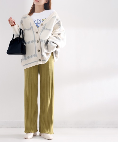 classicalelf（クラシカルエルフ）の「大人の楽ちんパンツ。表起毛プリーツパンツ（その他パンツ・レディース・グリーン系その他/ブラック/グレイッシュベージュ・LARGE/MEDIUM/SMALL/X-LARGE）」の12枚目の写真