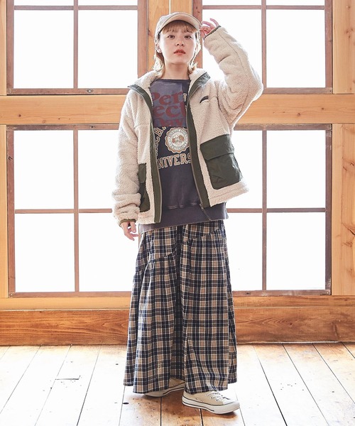 CUBE SUGAR（キューブシュガー）の「先染めチェックティアードスカート（スカート・レディース・ネイビー/パープル/ブラック・M）」の17枚目の写真