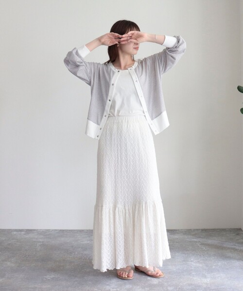 シアーボーダーカーディガン（カーディガン/ボレロ）｜fredy emue