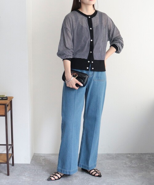 シアーボーダーカーディガン（カーディガン/ボレロ）｜fredy emue