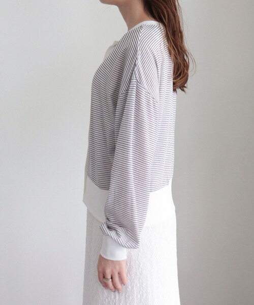 fredy emue（フレディエミュ）の「シアーボーダーカーディガン（カーディガン/ボレロ・レディース・ブラック系その他/ホワイト系その他・38）」の13枚目の写真