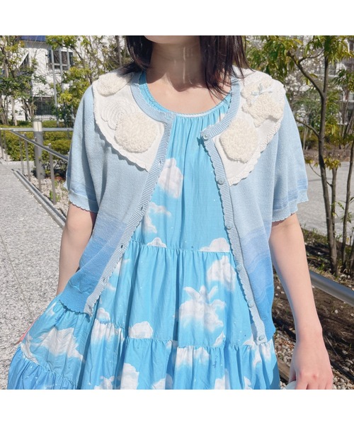 PINK HOUSE（ピンクハウス）の「空モチーフ使いカーディガン