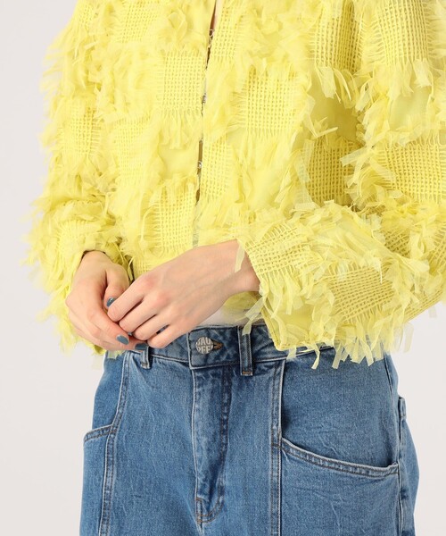 BAUM UND PFERDGARTEN フリンジ　スカート　イエロー Olu.（オルドット） スカート カットフリンジスカート : ZOZOTOWN