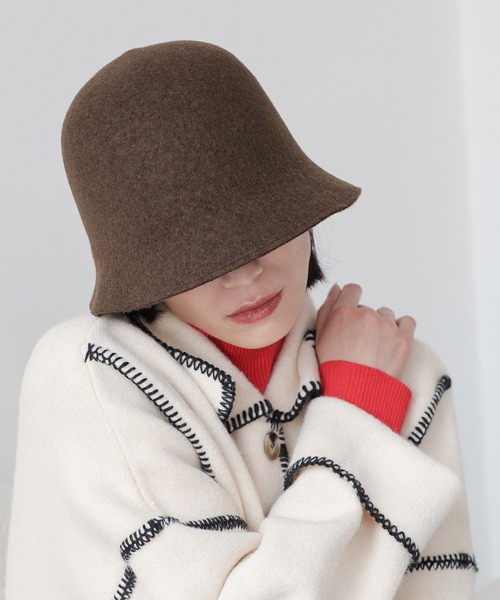 LOWRYS FARM(ローリーズファーム)の「バスクバケットHAT2 965920(ハット・レディース・ブラック/ダークブラウン/ブラウン/ベージュ・FREE)」の9枚目の写真