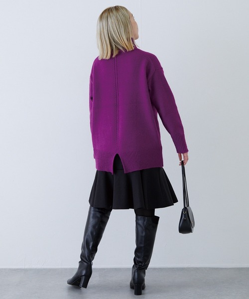 LAVEANGE（ラビアンジェ）の「ウールライクカットフレアスカート（スカート・レディース・ブラック/チャコールグレー/ベージュ・L/LL/M/3L/4L）」の12枚目の写真