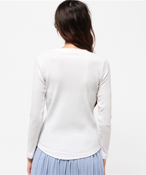 OUTLET(アウトレット)の「【Kastane】リブプルオーバー(Tシャツ/カットソー・レディース・ホワイト・FREE)」の4枚目の写真
