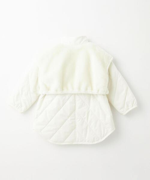 green label relaxing(グリーンレーベルリラクシング)の「フェイクファー レイヤード ナカワタ ブルゾン 100cm-130cm(ブルゾン・キッズ・ブラック/オフホワイト・XS(100-110cm)/S(120-130cm))」の5枚目の写真