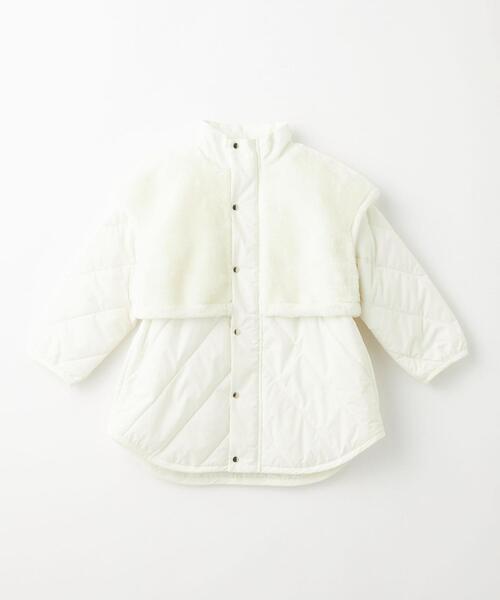 green label relaxing(グリーンレーベルリラクシング)の「フェイクファー レイヤード ナカワタ ブルゾン 100cm-130cm(ブルゾン・キッズ・ブラック/オフホワイト・XS(100-110cm)/S(120-130cm))」の21枚目の写真