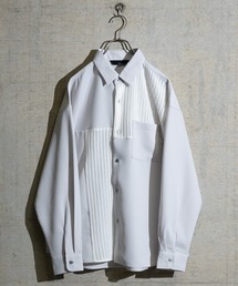 JOHN'S CLOSET | 【a】ナチュラルストレッチ 異素材切替 ルーズサイズ 長袖シャツ(シャツ/ブラウス)