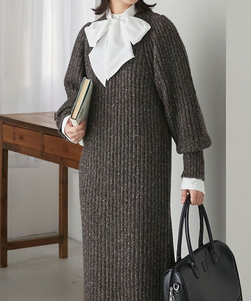 BONLECILL（ボンルシール）の「ボリュームスリーブ メランジラグラン  