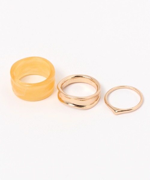 studio CLIP（スタディオクリップ）の「アソートリングセット（リング・レディース・その他1/イエロー・FREE）」の4枚目の写真
