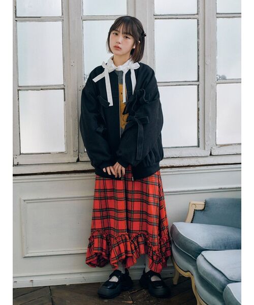 merry jenny(メリージェニー)の「リボンブルゾン(ブルゾン・レディース・ピンク/ブルー/ブラック・FREE)」の5枚目の写真